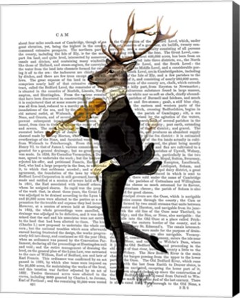 Framed Dancing Deer with Violin Print