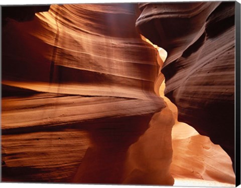 Framed Upper Antelope Canyon Slot, Canyon Interior Print