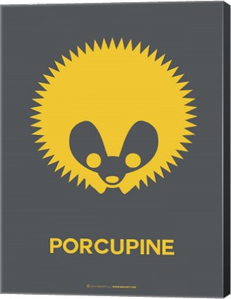 Framed Yellow Porcupine Multilingual Print