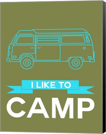 Framed I Like to Camp 3 Print