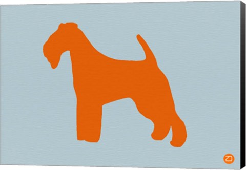 Framed Fox Terrier Orange Print