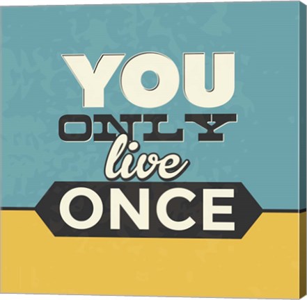 Framed You Only Live Once Print