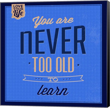 Framed You are Never Too Old 1 Print