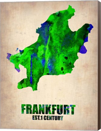 Framed Frankfurt Watercolor Print