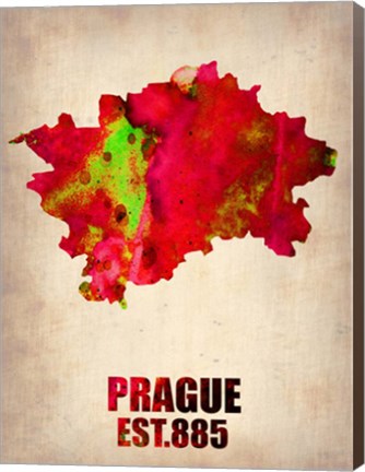 Framed Prague Watercolor Print