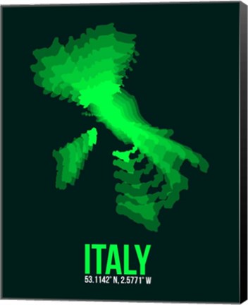 Framed Italy Radiant Map 2 Print