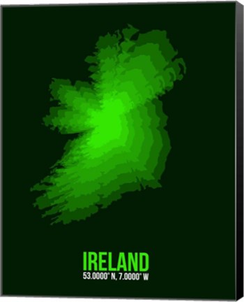 Framed Ireland Radiant Map 2 Print