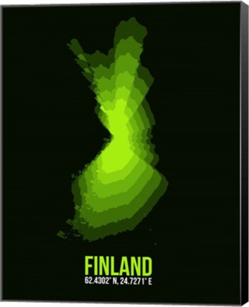 Framed Finland Radiant Map 3 Print