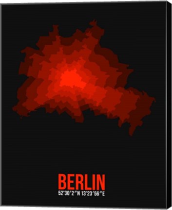 Framed Berlin Radiant Map 2 Print