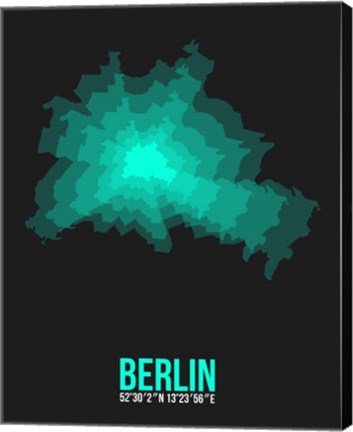 Framed Berlin Radiant Map 3 Print