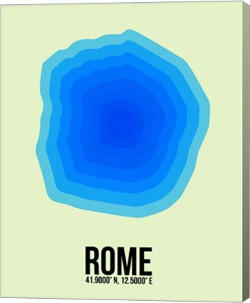 Framed Rome Radiant Map 1 Print