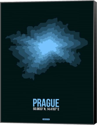 Framed Prague Radiant Map 2 Print