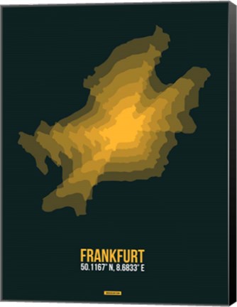 Framed Frankfurt Radiant Map 1 Print