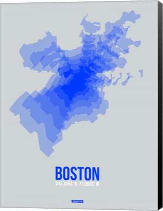 Framed Boston Radiant Map 3 Print