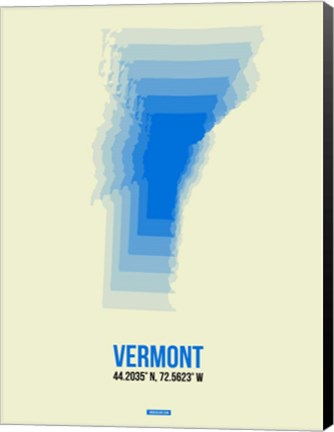 Framed Vermont Radiant Map 1 Print