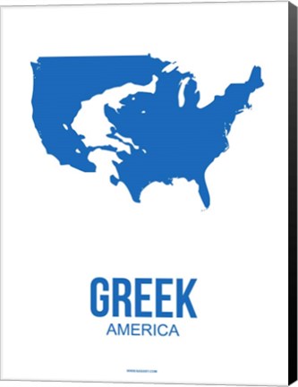 Framed Greek America 1 Print