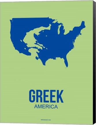 Framed Greek America 2 Print