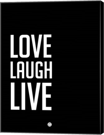 Framed Love Laugh Live Black Print