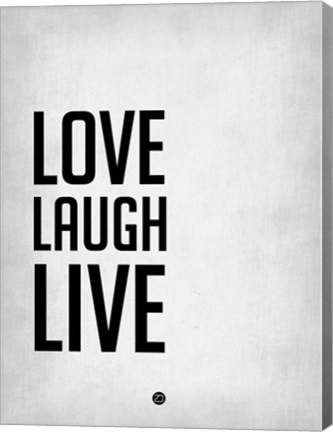 Framed Love Laugh Live Grey Print