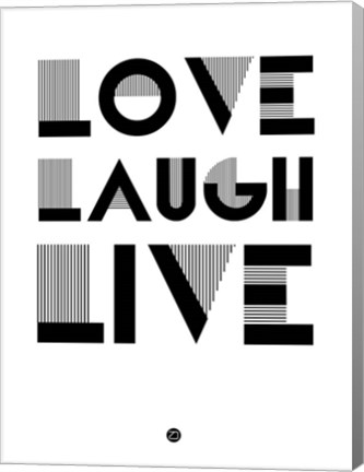 Framed Love Laugh Live 3 Print