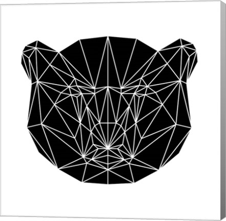 Framed Black Bear Polygon Print