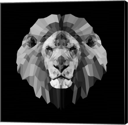 Framed Lion Head Print