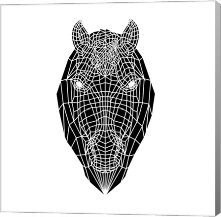 Framed Horse Head Mesh Print