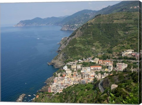 Framed Riomaggiore, La Spezia, Liguria, Italy Print