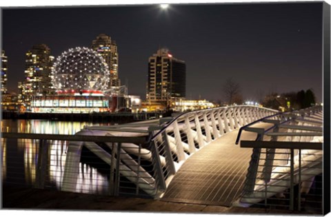 Framed Telus World of Science, False Creek, Vancouver, British Columbia, Canada Print