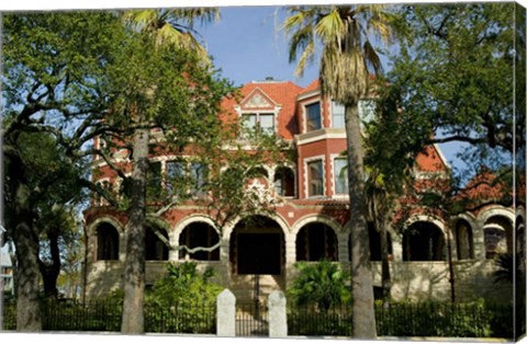 Framed Moody Mansion and Museum, Galveston, Texas Print