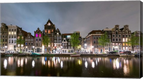 Framed Herengracht in Central Canal Ring Grachtengordel, North Holland, Netherlands Print