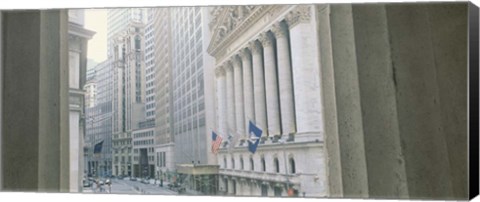 Framed New York Stock Exchange Wall, New York, NY Print