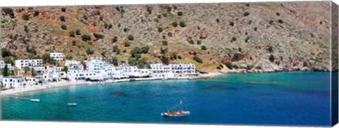 Framed Loutro, Chania, Crete, Greece Print