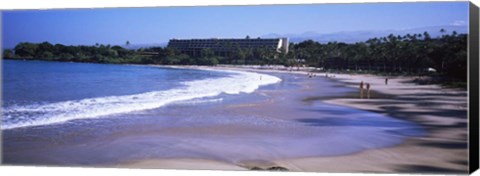 Framed Surf on the Beach, Mauna Kea, Hawaii Print