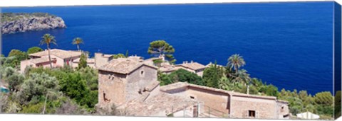 Framed Hamlet by the Sea, Balearic Islands, Spain Print