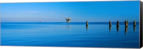 Framed Oil Rig in the Gulf Shores, Baldwin County, Alabama Print