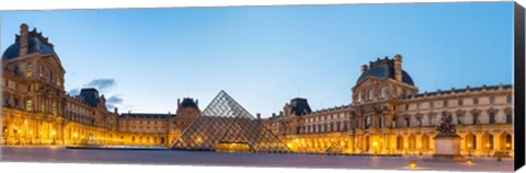 Framed Louvre Museum at Sunrise, Paris, Ile-de-France, France Print