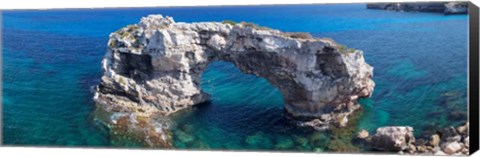 Framed Es Pontas Natural Arch Balearic Islands, Spain Print