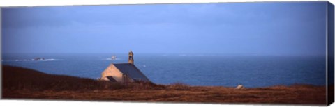 Framed La Chapelle De Saint They, Pointe Du Raz, Finistere, France Print