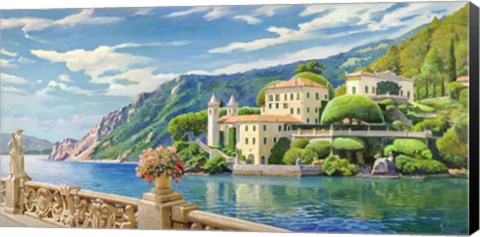 Framed Villa sul Lago Print