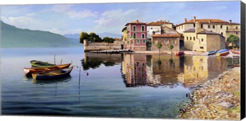 Framed Paese sul Lago Print