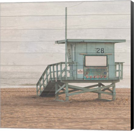 Framed Life Guard White Wash Print