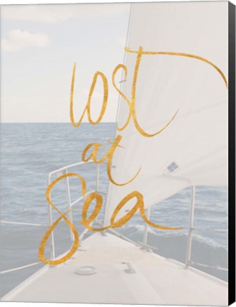 Framed Lost At Sea Print