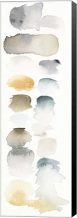 Framed Watercolor Swatch Panel Neutral I Print