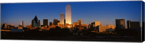 Framed Dallas, Texas at Dusk Print