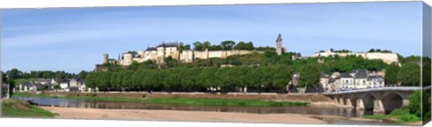 Framed Chinon and its Castle, Vienne River, France Print