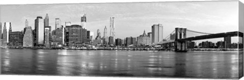 Framed Manhattan and Brooklyn Bridge, NYC 1 Print