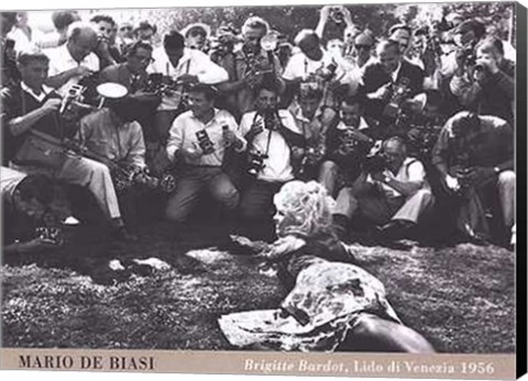 Framed Brigitte Bardot Lido di Venezia 1956 Print