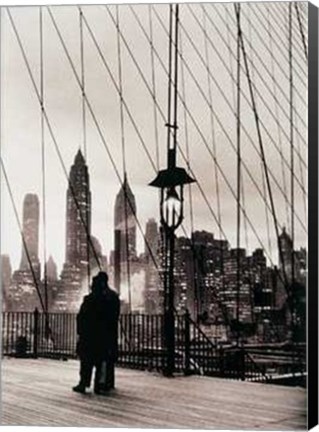 Framed Brooklyn Bridge 1955 Print