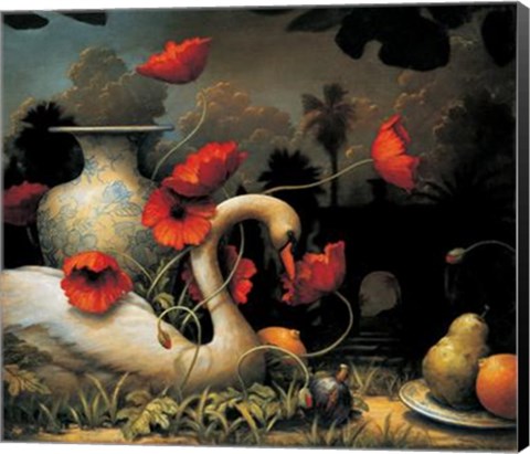 Framed Kevin Sloan - Seduction of Cygnus Size 23.75x19.75 Print